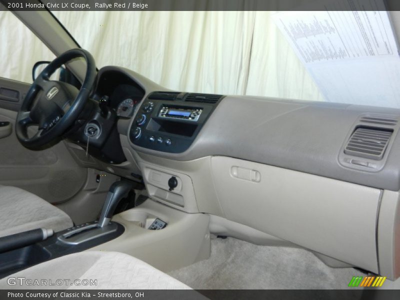 Rallye Red / Beige 2001 Honda Civic LX Coupe