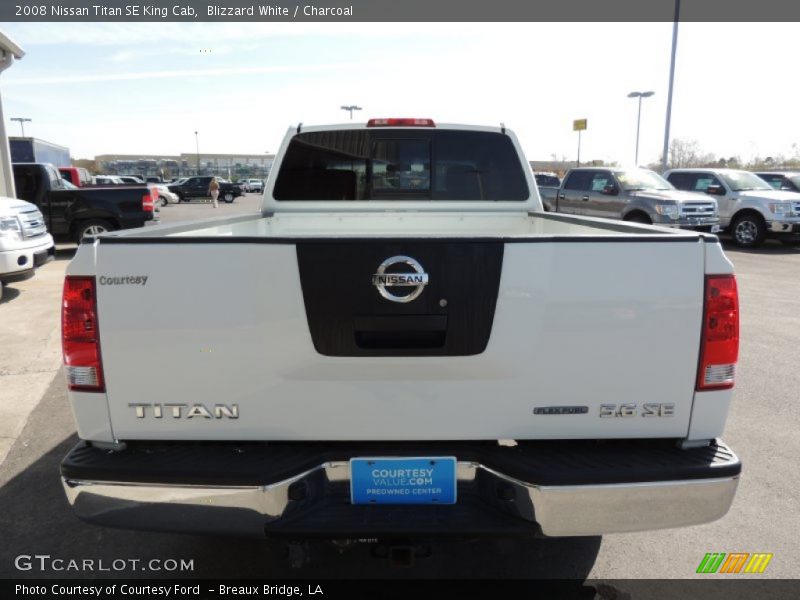 Blizzard White / Charcoal 2008 Nissan Titan SE King Cab