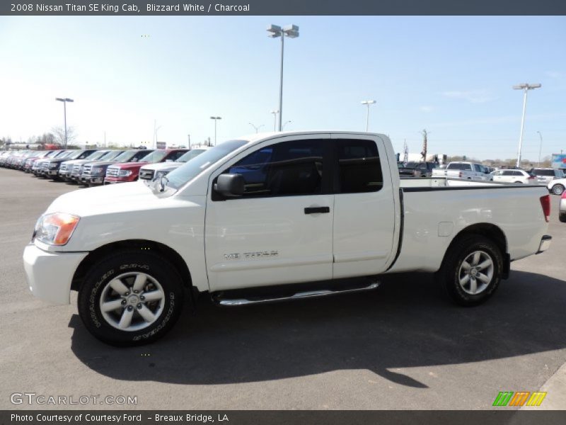 Blizzard White / Charcoal 2008 Nissan Titan SE King Cab