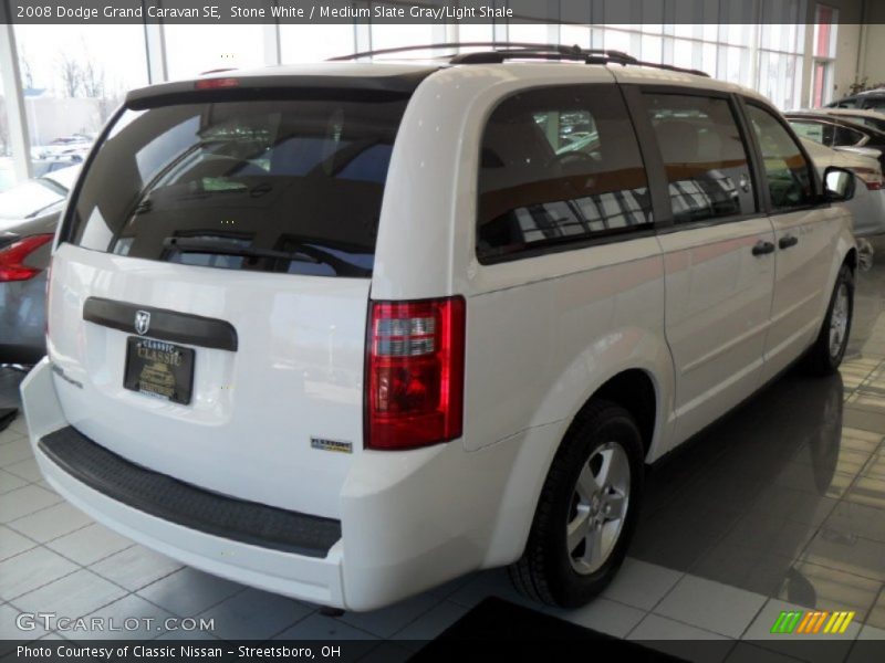 Stone White / Medium Slate Gray/Light Shale 2008 Dodge Grand Caravan SE