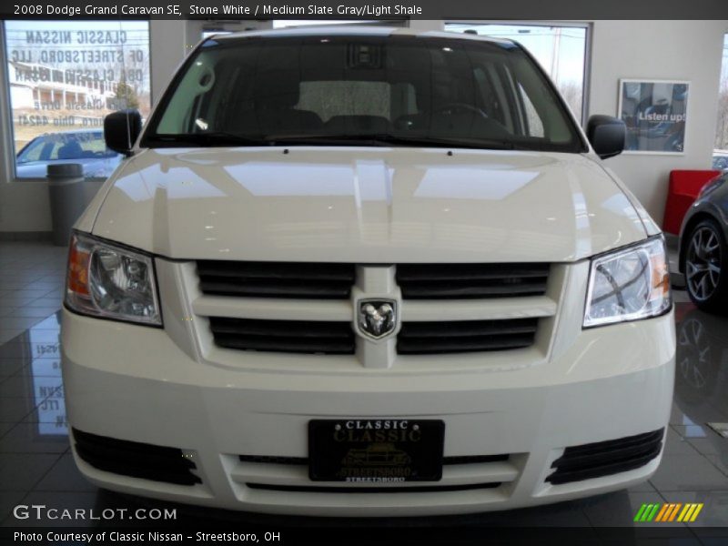 Stone White / Medium Slate Gray/Light Shale 2008 Dodge Grand Caravan SE