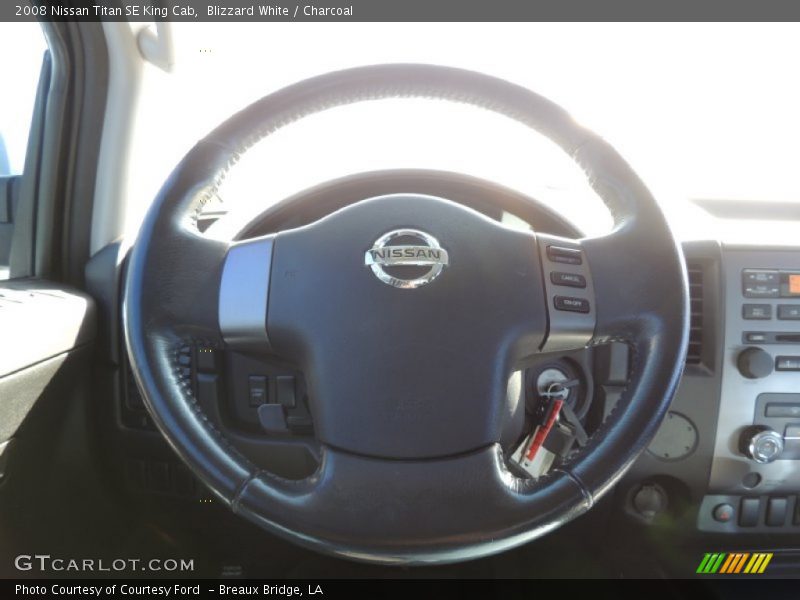 Blizzard White / Charcoal 2008 Nissan Titan SE King Cab