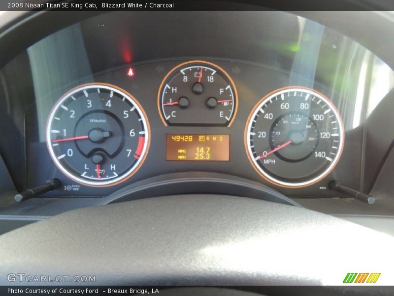 Blizzard White / Charcoal 2008 Nissan Titan SE King Cab