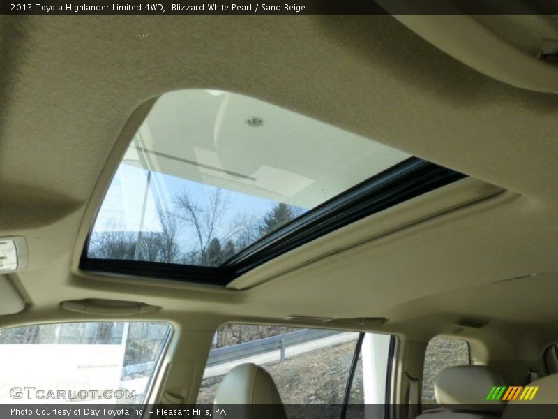 Blizzard White Pearl / Sand Beige 2013 Toyota Highlander Limited 4WD