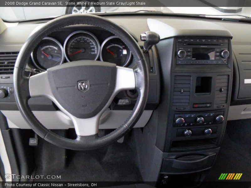 Stone White / Medium Slate Gray/Light Shale 2008 Dodge Grand Caravan SE