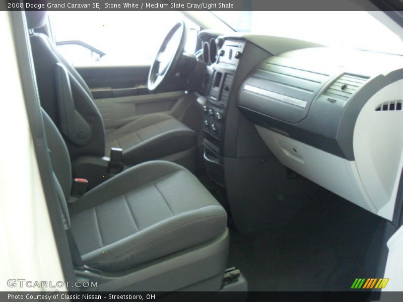 Stone White / Medium Slate Gray/Light Shale 2008 Dodge Grand Caravan SE
