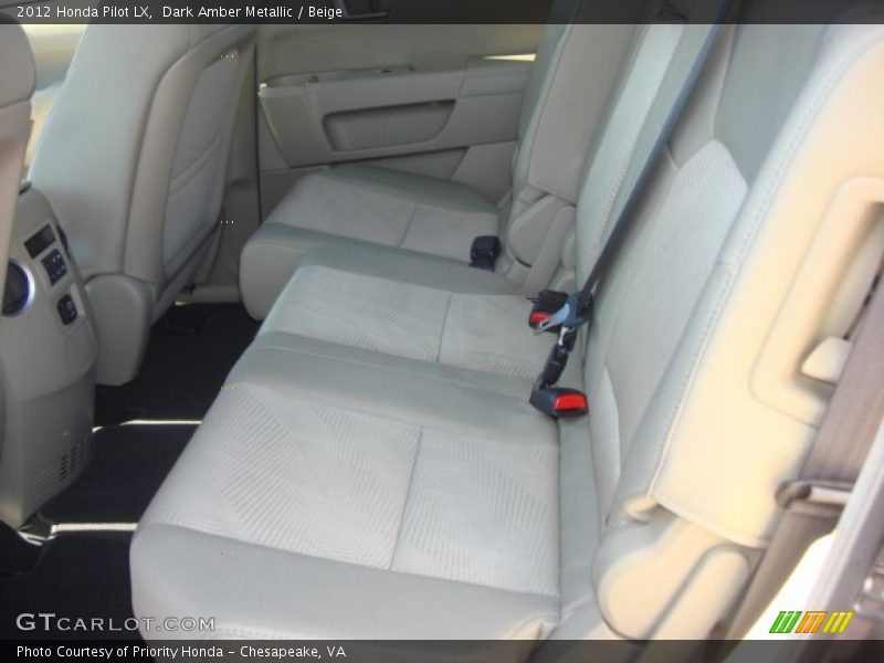 Dark Amber Metallic / Beige 2012 Honda Pilot LX