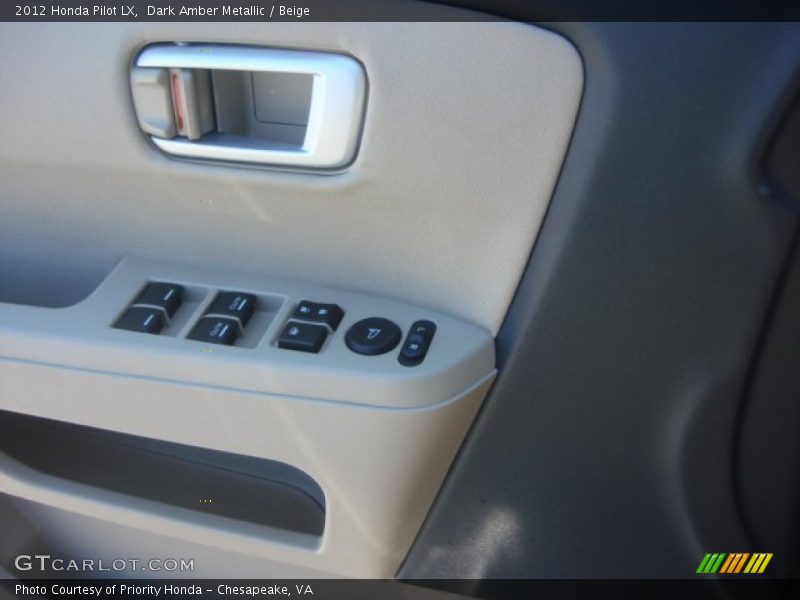 Dark Amber Metallic / Beige 2012 Honda Pilot LX