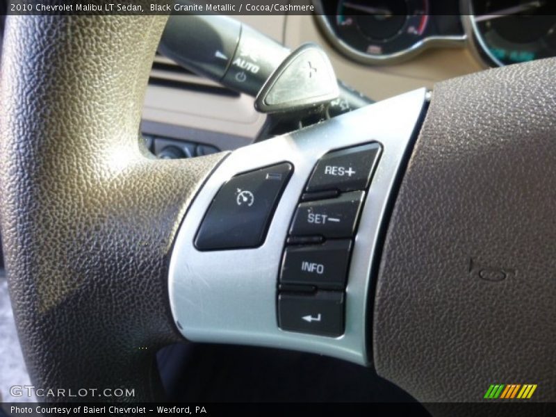 Black Granite Metallic / Cocoa/Cashmere 2010 Chevrolet Malibu LT Sedan