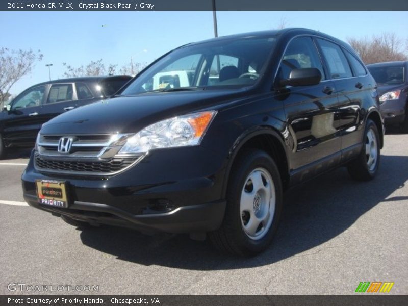 Crystal Black Pearl / Gray 2011 Honda CR-V LX
