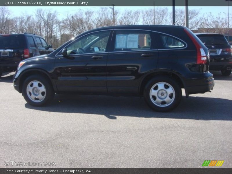 Crystal Black Pearl / Gray 2011 Honda CR-V LX