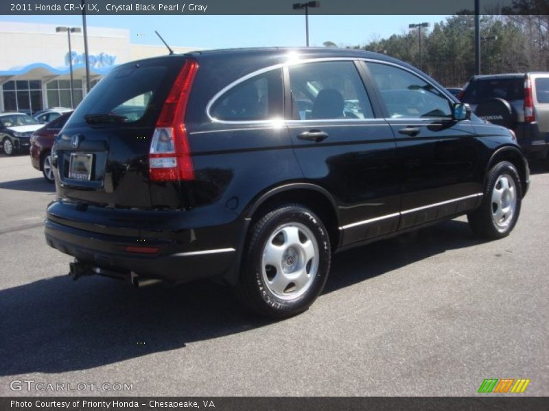 Crystal Black Pearl / Gray 2011 Honda CR-V LX