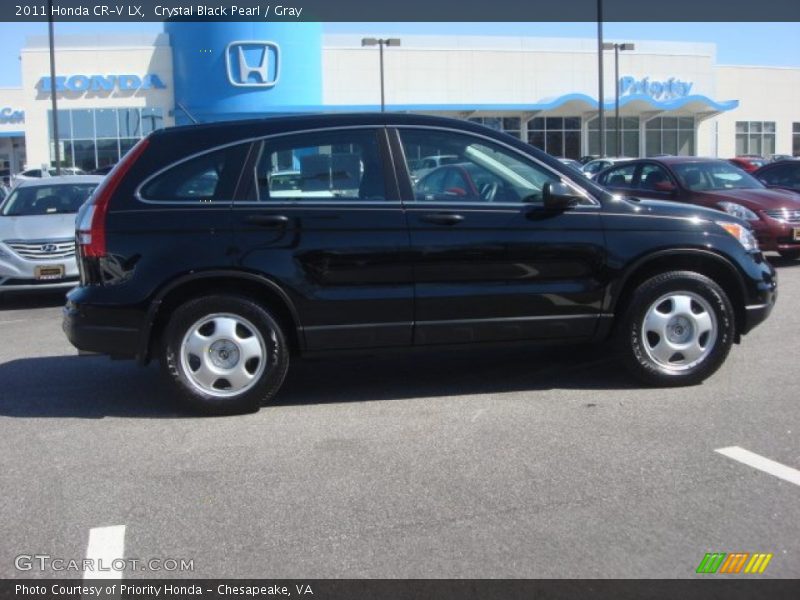 Crystal Black Pearl / Gray 2011 Honda CR-V LX