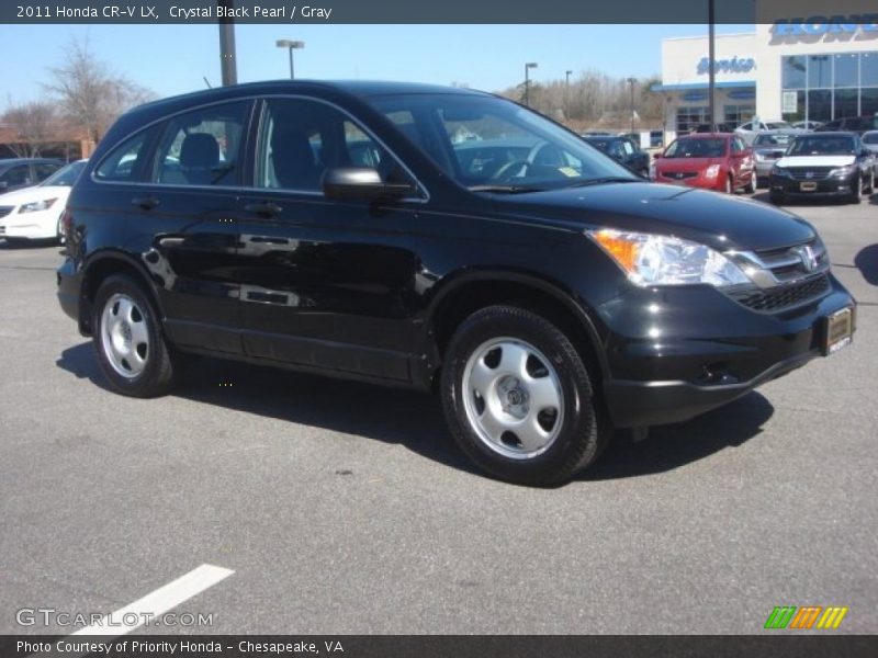 Crystal Black Pearl / Gray 2011 Honda CR-V LX