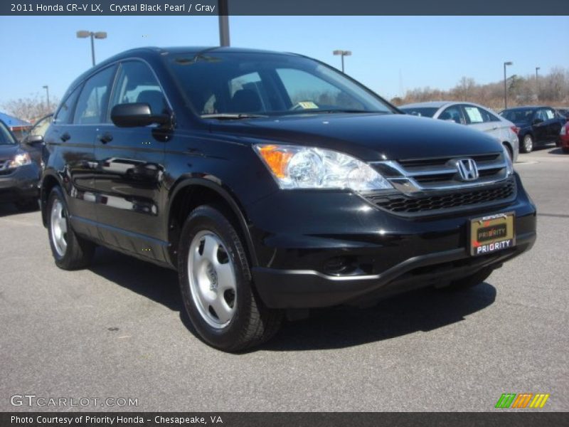 Crystal Black Pearl / Gray 2011 Honda CR-V LX