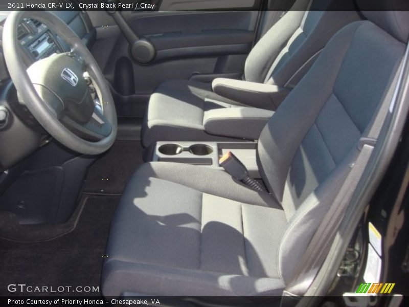 Crystal Black Pearl / Gray 2011 Honda CR-V LX
