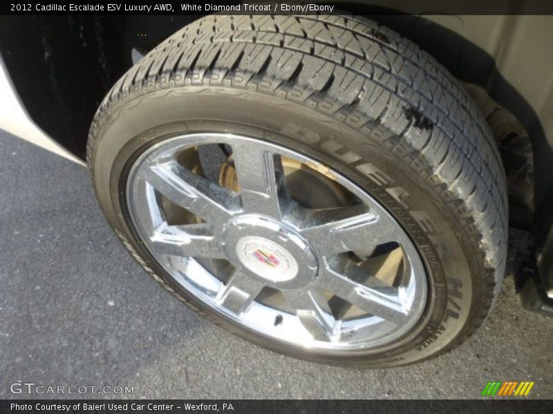 White Diamond Tricoat / Ebony/Ebony 2012 Cadillac Escalade ESV Luxury AWD