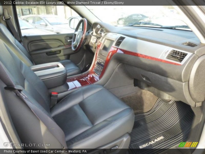 White Diamond Tricoat / Ebony/Ebony 2012 Cadillac Escalade ESV Luxury AWD