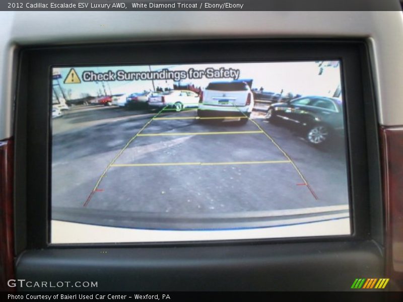 White Diamond Tricoat / Ebony/Ebony 2012 Cadillac Escalade ESV Luxury AWD
