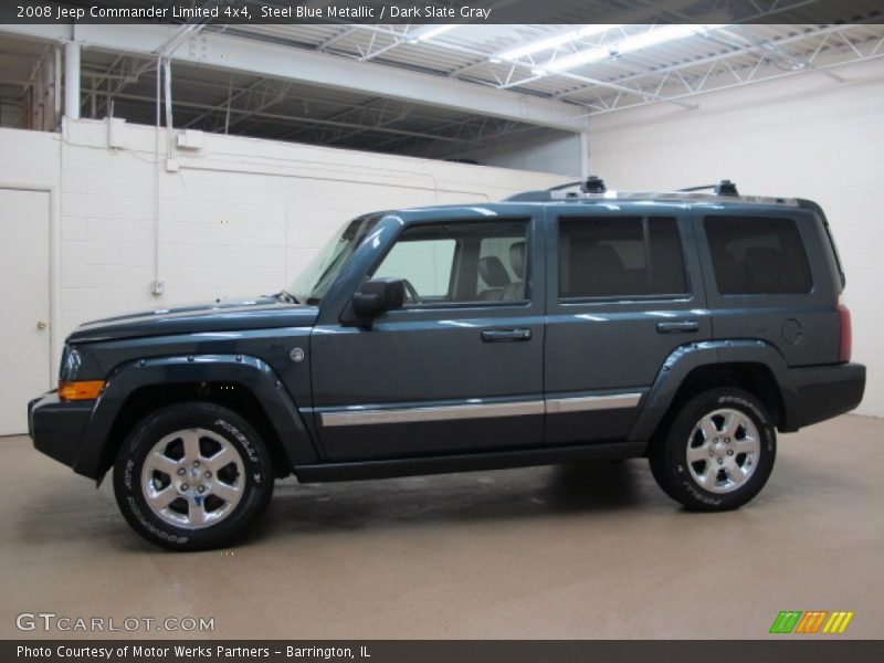 Steel Blue Metallic / Dark Slate Gray 2008 Jeep Commander Limited 4x4