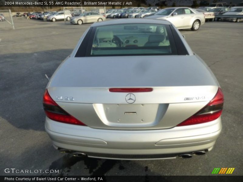 Brilliant Silver Metallic / Ash 2004 Mercedes-Benz SL 55 AMG Roadster