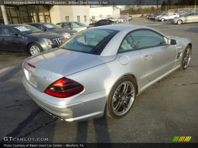 Brilliant Silver Metallic / Ash 2004 Mercedes-Benz SL 55 AMG Roadster