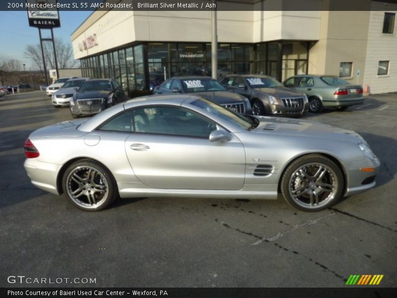 Brilliant Silver Metallic / Ash 2004 Mercedes-Benz SL 55 AMG Roadster