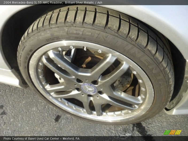 Brilliant Silver Metallic / Ash 2004 Mercedes-Benz SL 55 AMG Roadster