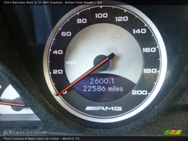 Brilliant Silver Metallic / Ash 2004 Mercedes-Benz SL 55 AMG Roadster
