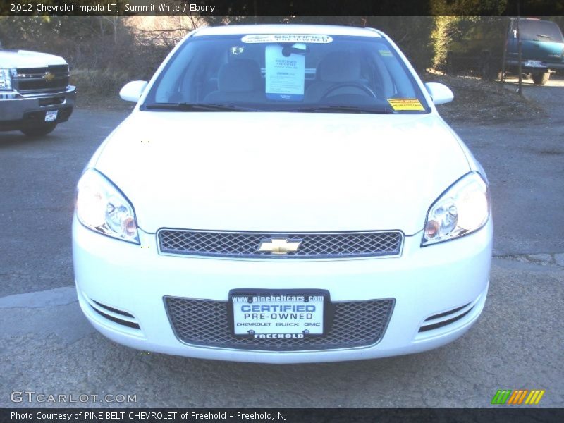 Summit White / Ebony 2012 Chevrolet Impala LT