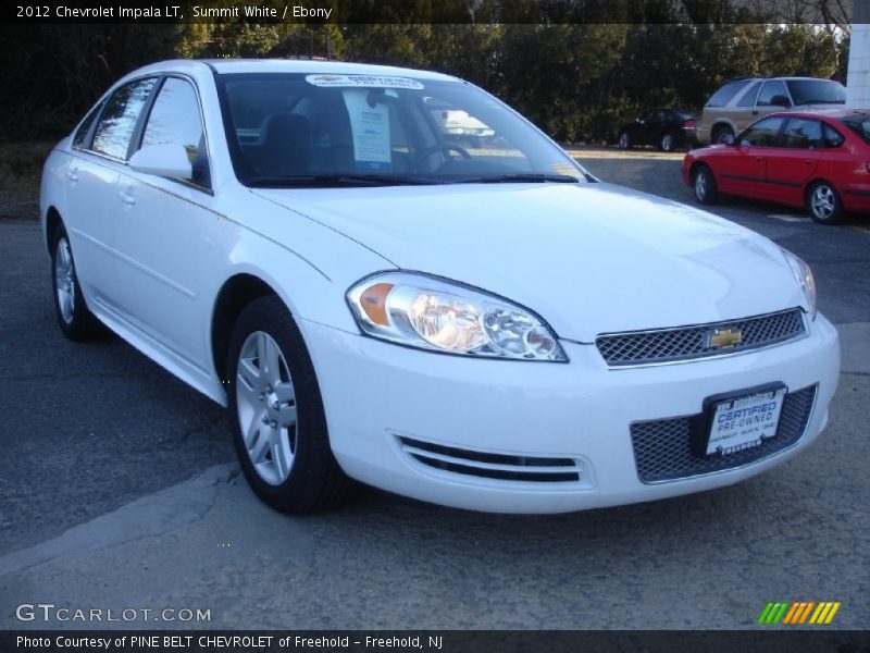 Summit White / Ebony 2012 Chevrolet Impala LT