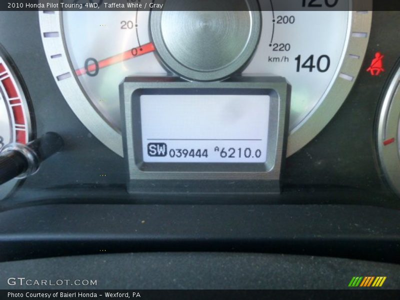 Taffeta White / Gray 2010 Honda Pilot Touring 4WD