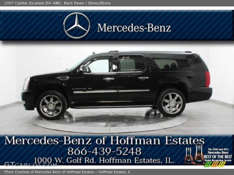 Black Raven / Ebony/Ebony 2007 Cadillac Escalade ESV AWD
