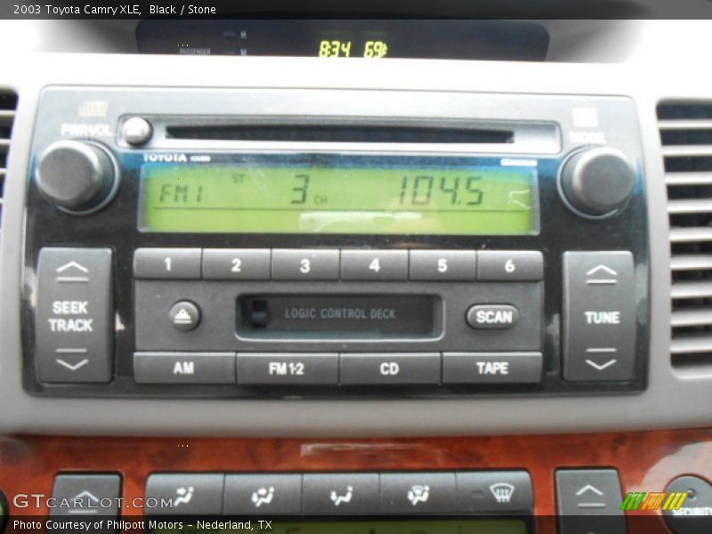 Black / Stone 2003 Toyota Camry XLE