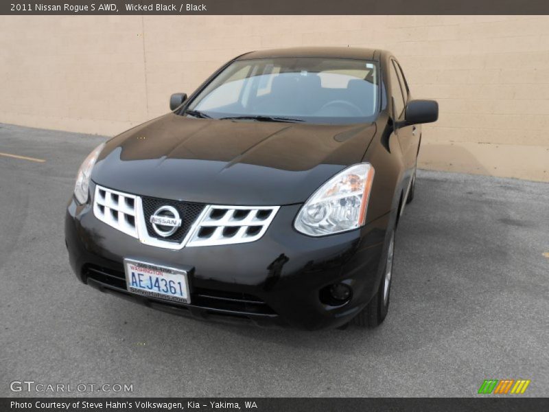 Wicked Black / Black 2011 Nissan Rogue S AWD