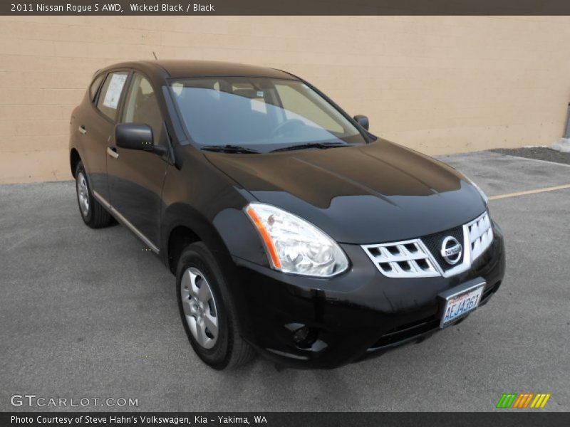 Wicked Black / Black 2011 Nissan Rogue S AWD