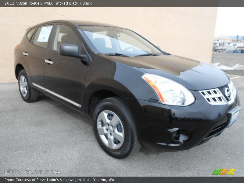 Wicked Black / Black 2011 Nissan Rogue S AWD