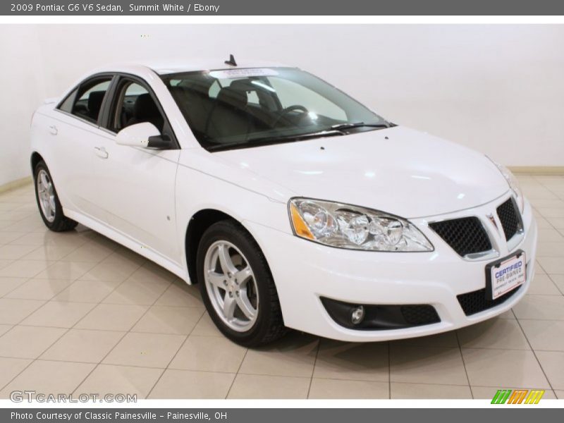 Summit White / Ebony 2009 Pontiac G6 V6 Sedan