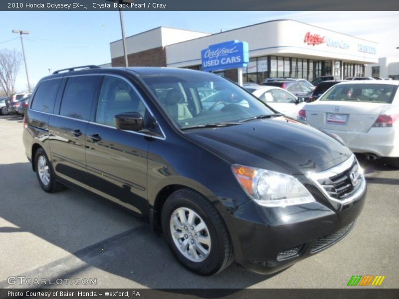 Crystal Black Pearl / Gray 2010 Honda Odyssey EX-L