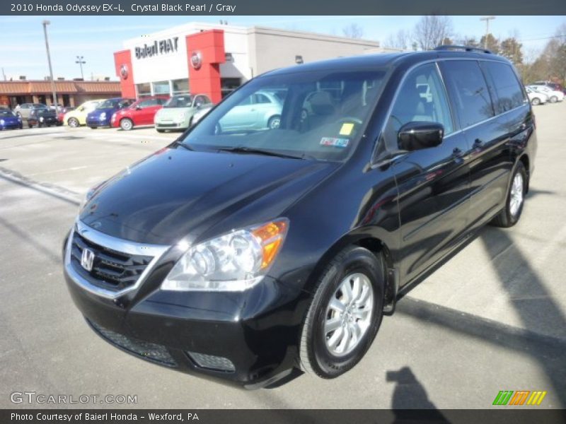 Crystal Black Pearl / Gray 2010 Honda Odyssey EX-L