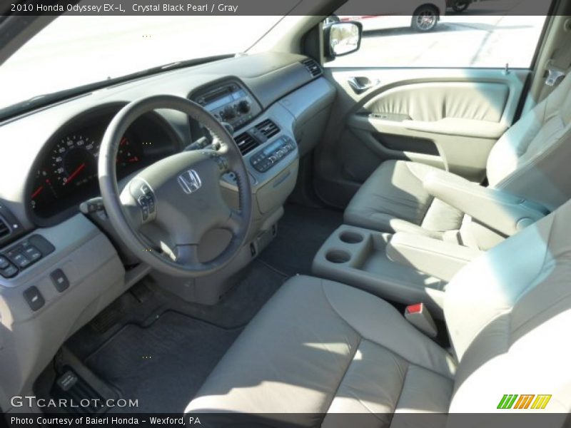 Crystal Black Pearl / Gray 2010 Honda Odyssey EX-L