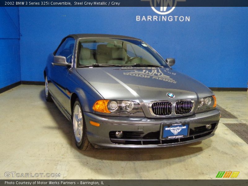 Steel Grey Metallic / Grey 2002 BMW 3 Series 325i Convertible