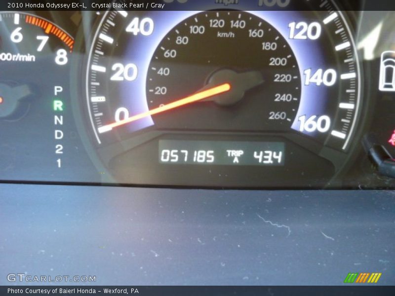 Crystal Black Pearl / Gray 2010 Honda Odyssey EX-L