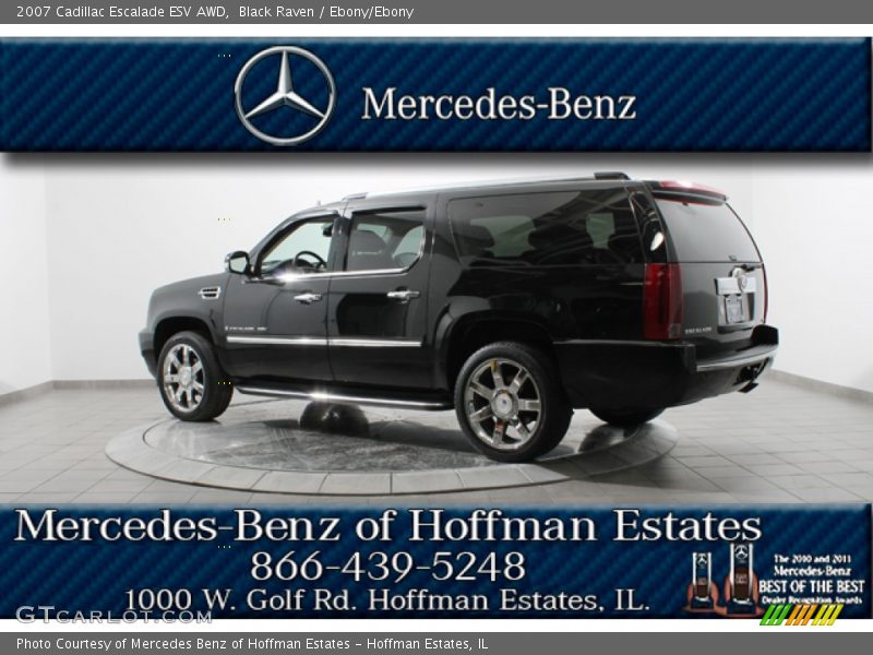 Black Raven / Ebony/Ebony 2007 Cadillac Escalade ESV AWD