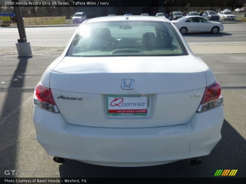 Taffeta White / Ivory 2008 Honda Accord EX-L V6 Sedan