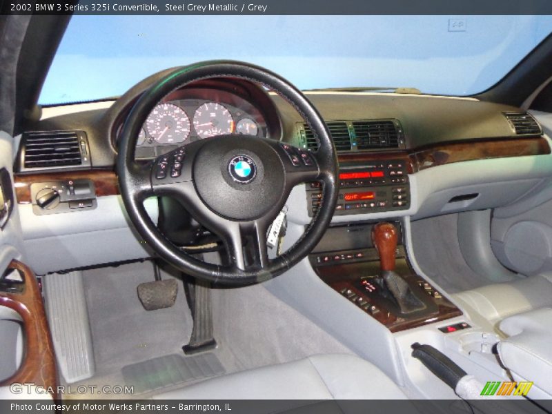 Steel Grey Metallic / Grey 2002 BMW 3 Series 325i Convertible