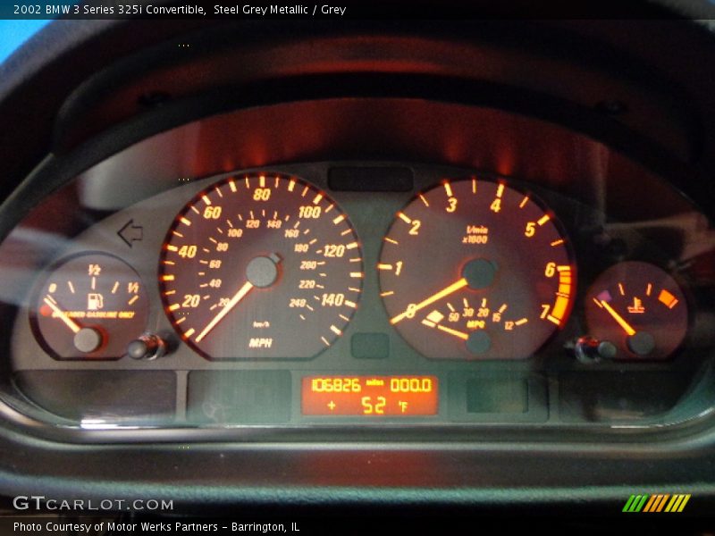 Steel Grey Metallic / Grey 2002 BMW 3 Series 325i Convertible
