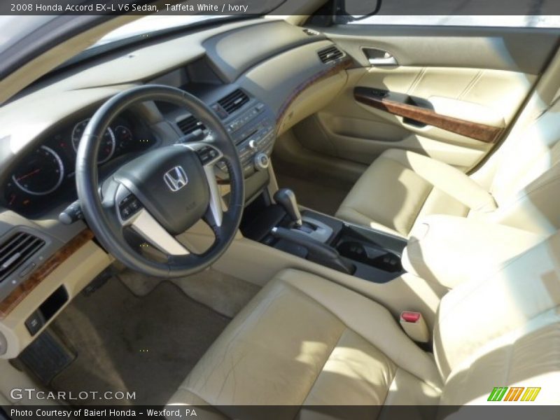 Taffeta White / Ivory 2008 Honda Accord EX-L V6 Sedan