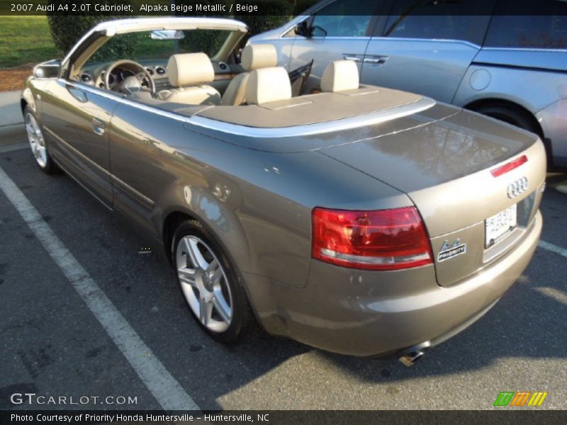 Alpaka Beige Metallic / Beige 2007 Audi A4 2.0T Cabriolet