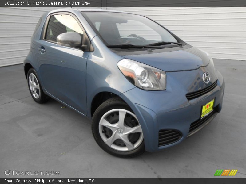 Pacific Blue Metallic / Dark Gray 2012 Scion iQ